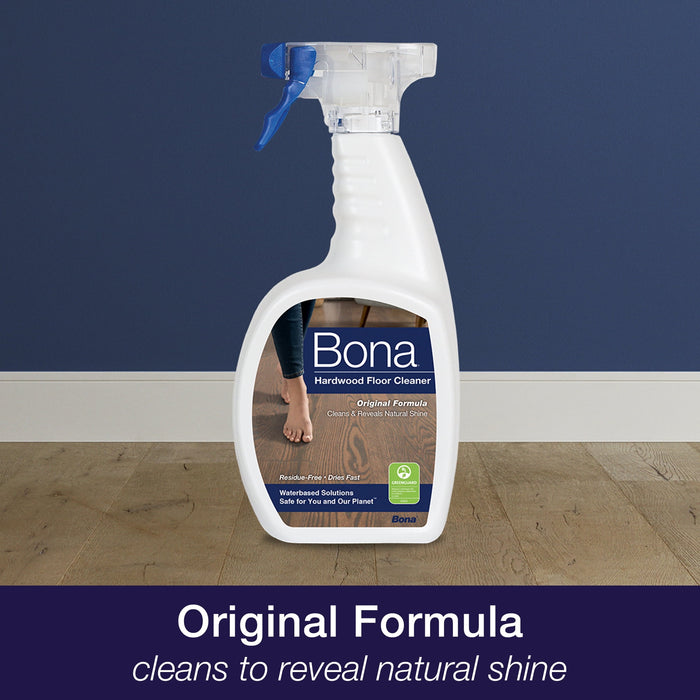 Bona Hardwood Floor Cleaner Spray, Unscented, Residue-Free, Household Floor Cleaning Solution for Wood Floors 32 fl. oz