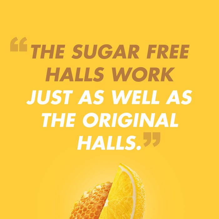 Halls Sugar Free Cough Drops - Honey Lemon - 70ct