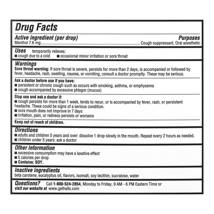 Halls Sugar Free Cough Drops - Honey Lemon - 70ct