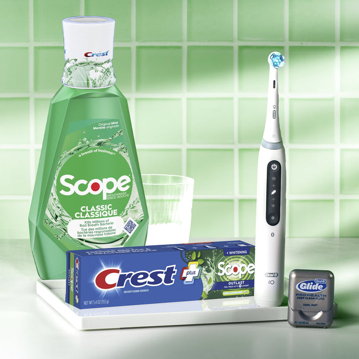 Crest 95662EA 1-Piece +Scope 1L Bottle Mouth Rinse - Classic Mint