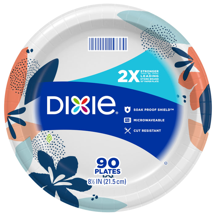 Dixie Ultra Paper Plates, 8 1/2 inch Dinner Size Printed Disposable Plates