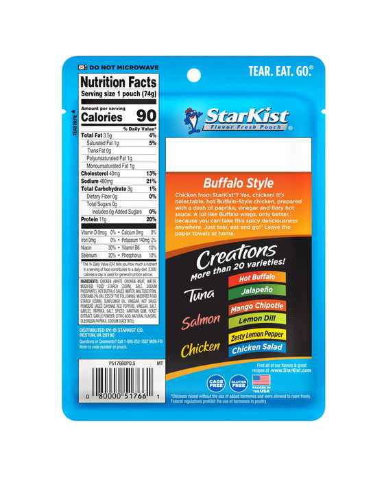 Star kist Creations BOLD Buffalo Style Chicken, 2.6 oz. Pouch