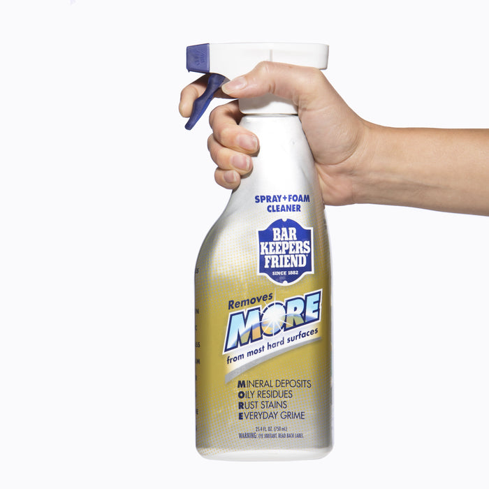 Bar Keepers Friend MORE Spray + Foam (25.4 oz) | Multipurpose Spray Cleanser and Rust Stain Remover