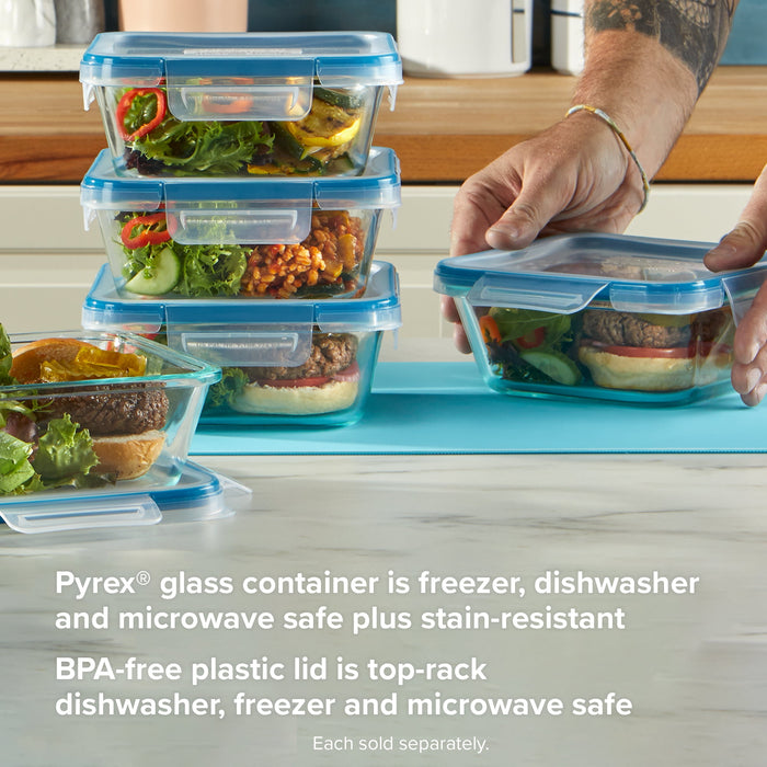 Snapware 4-Cup Total Solution Square Food Storage Container, Glass
