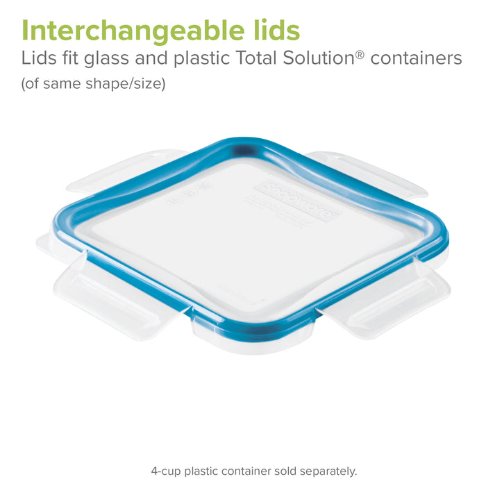 Snapware 4-Cup Total Solution Square Food Storage Container, Glass