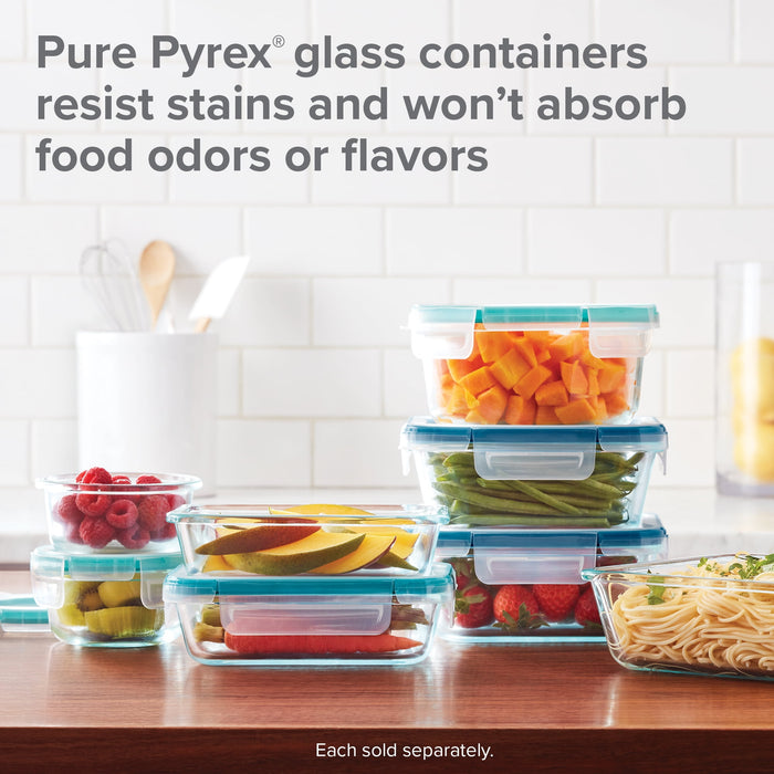 Snapware 4-Cup Total Solution Square Food Storage Container, Glass