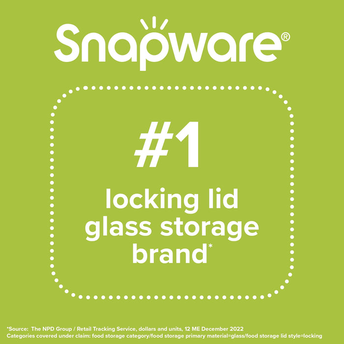 Snapware 4-Cup Total Solution Square Food Storage Container, Glass