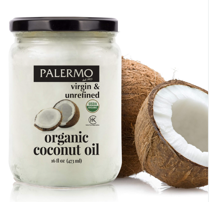 Palermo Organic Cold Pressed Unrefined Virgin Coconut Oil 16 Oz.