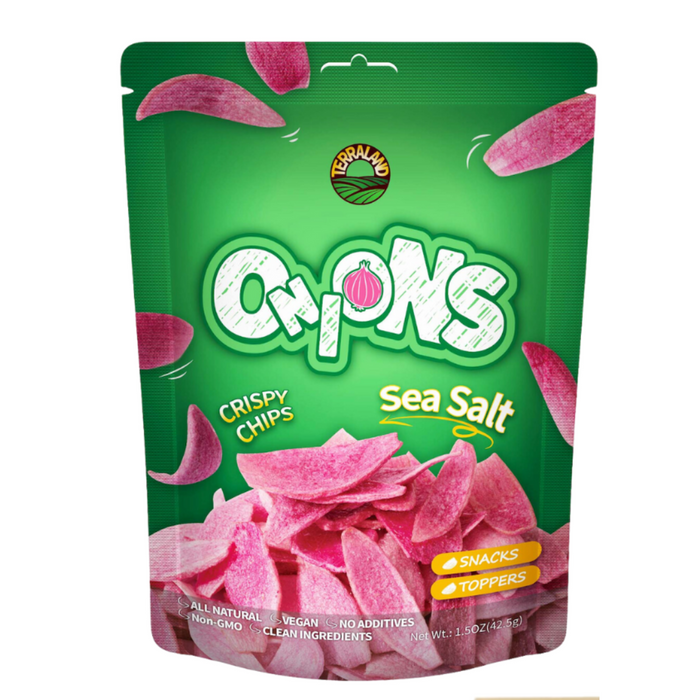 Onions Crispy Chips - Sea salt, Crispy & Crunch,1.5oz Bag