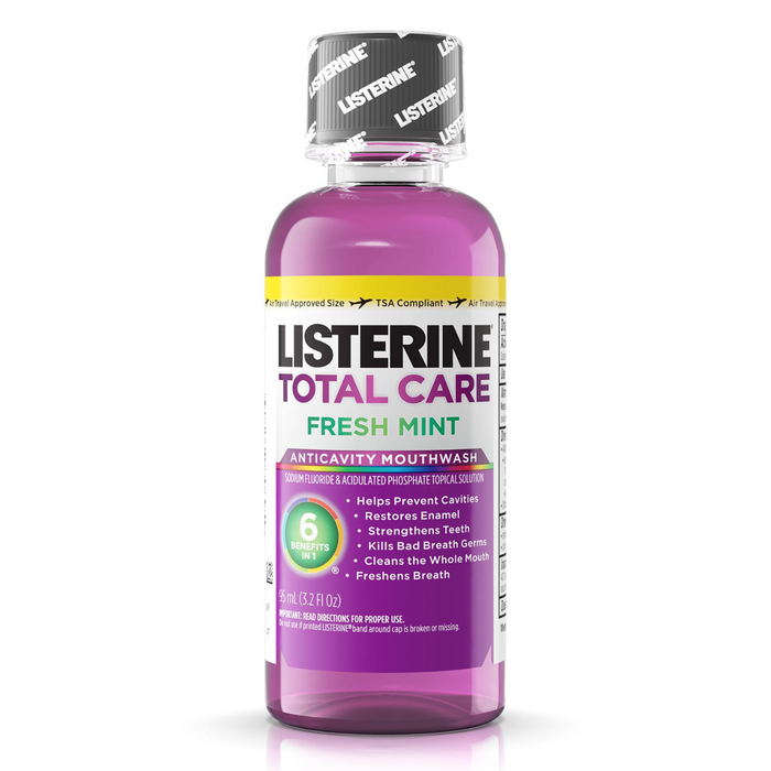 Listerine Total Care Anticavity Mouthwash, Fresh Mint, 3.2 Ounce