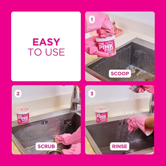 The Pink Stuff Miracle All Purpose Cleaning Paste Household Cleaner, 17.6 Oz