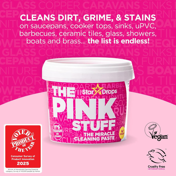 The Pink Stuff Miracle All Purpose Cleaning Paste Household Cleaner, 17.6 Oz