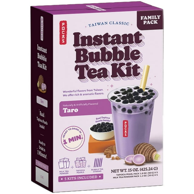 POCAS BUBBLE TEA DIY KIT - TARO 5pk
