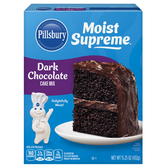 Pillsbury Moist Supreme Dark Chocolate Flavored Premium Cake Mix 15.25oz