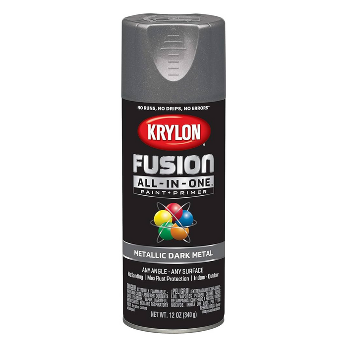 Krylon Fusion All-In-One Spray Paint & Primer Dark Metal 12 Oz.